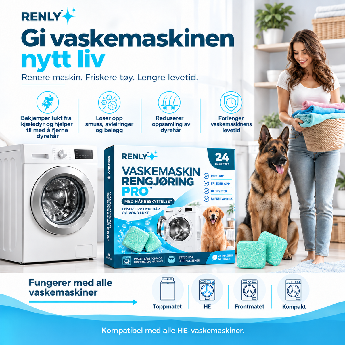 Renly Pro fornyer vaskemaskinen